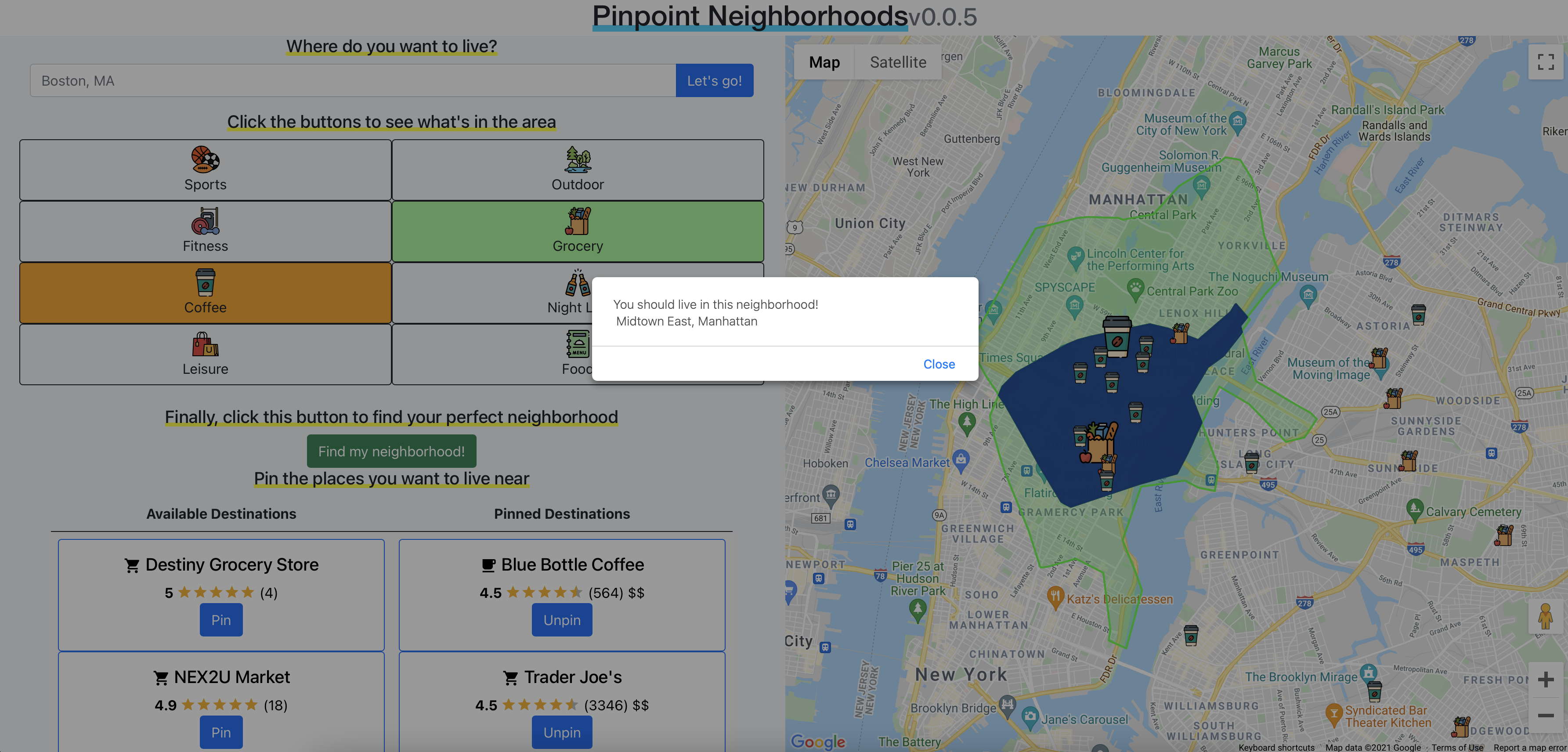 pinpoint neighborhoods